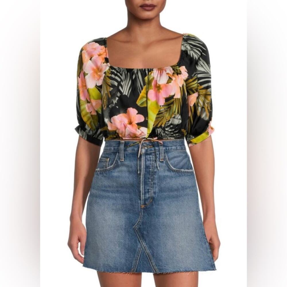 NWOT Favorite Daughter Anywhere With You Floral Crop Top Size S